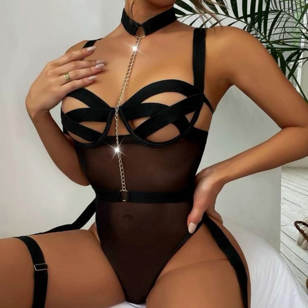 Bodysuit With Garter Belt💋